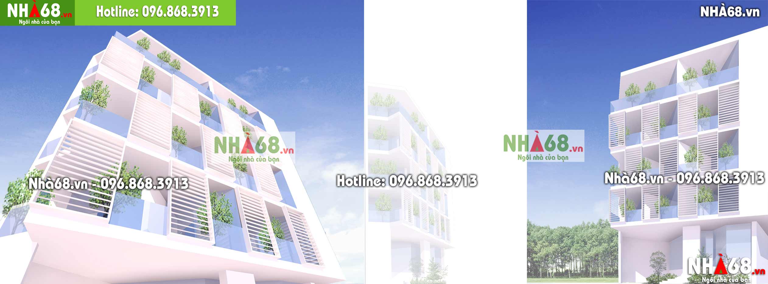 Mẫu nhà phố 5 tầng diện tích 115 m2 mặt tiền 12m | NP68-002